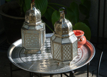 Hamamlaternen aus Edelstahl Handarbeit aus Marokko
